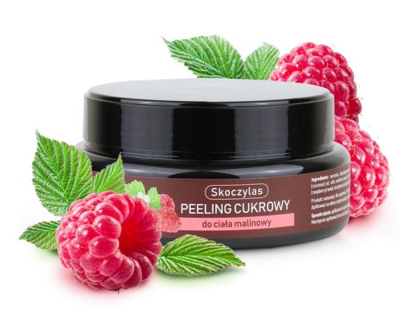 Peeling cukrowy do ciała malinowy - 200 ml